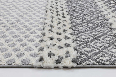 Mono Tribal Edge Cream Anthracite - ADORE RUGS and FLOORING